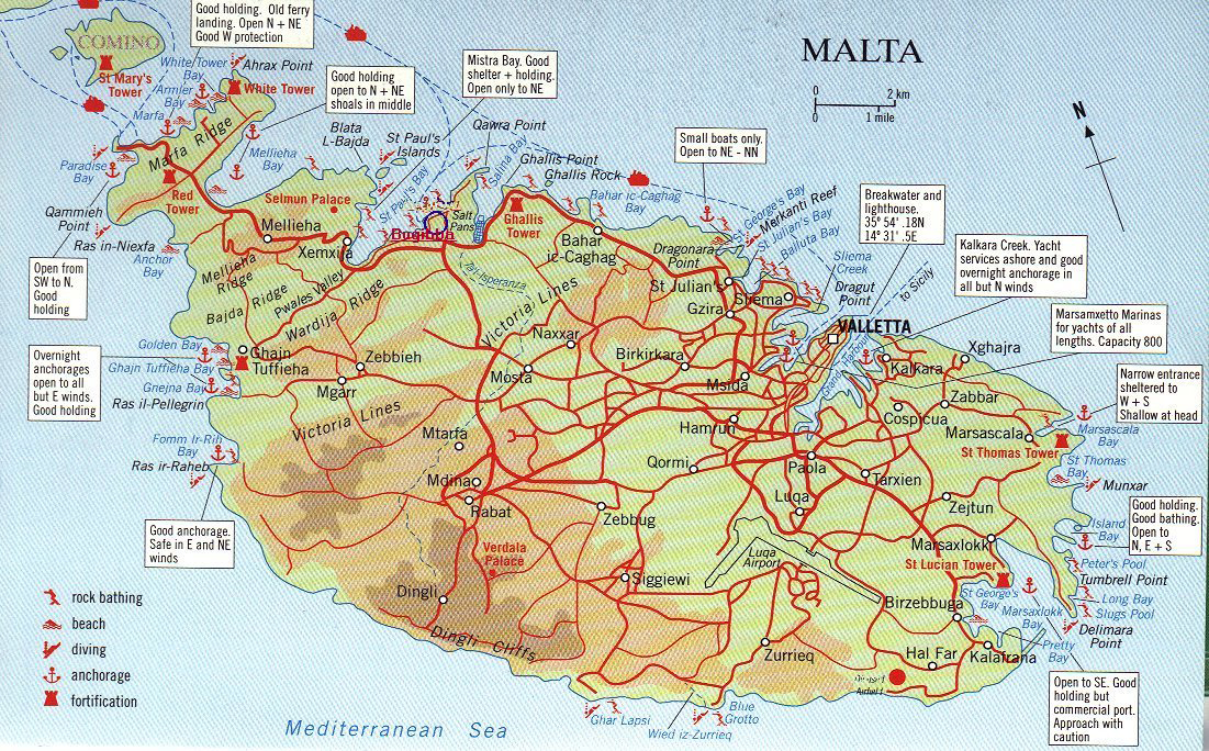Мальта на карте мира